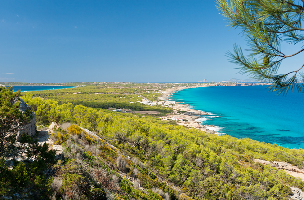 Pristine beaches in the Mediterranean sea.